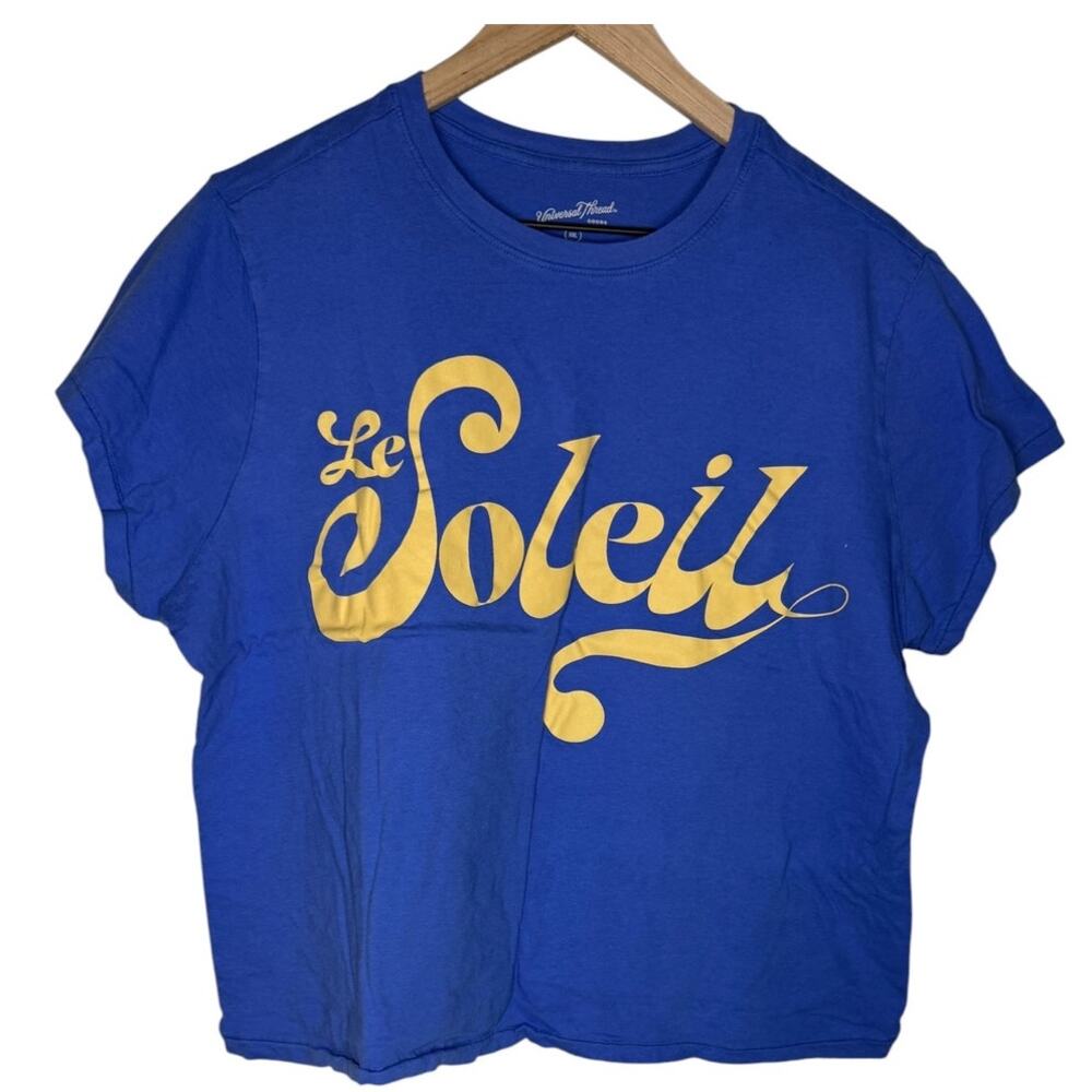Universal Thread Blue Le Soleil Graphic Tee Women’s XXL Retro Casual